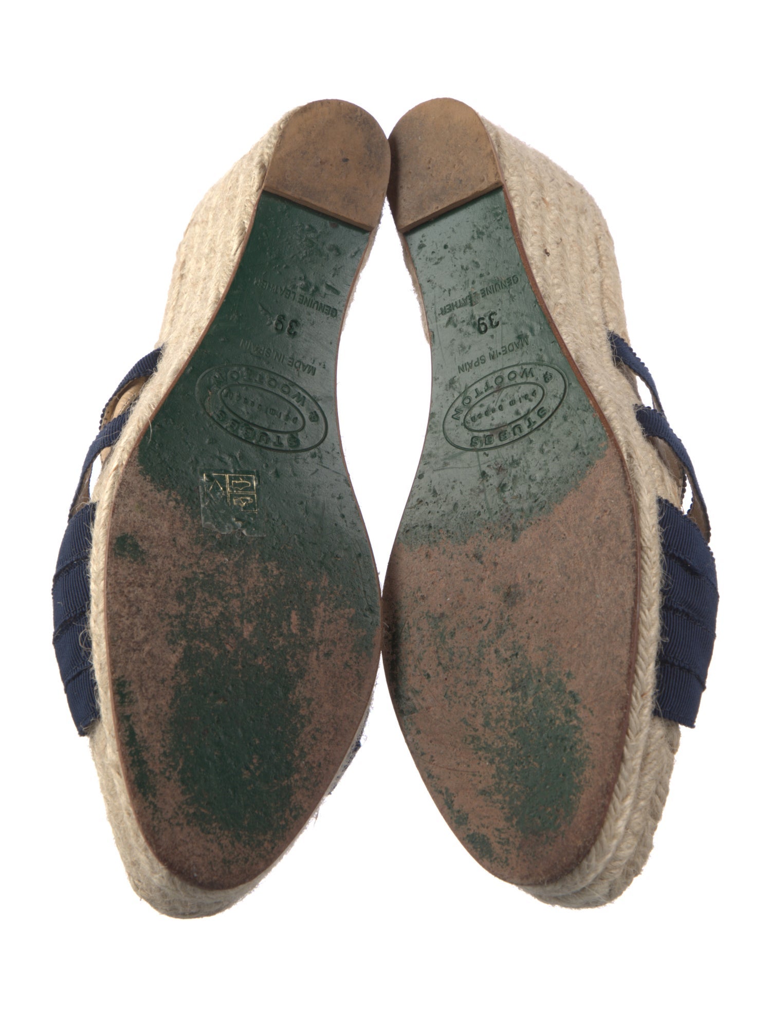 Stubbs & Wootton Jute Grosgrain Trim Espadrilles